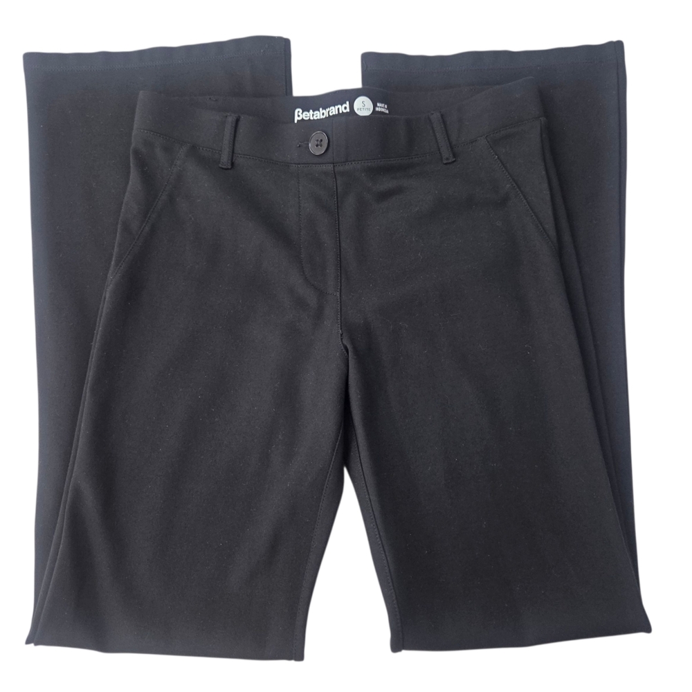Betabrand Stretch Dress Pants Yoga Pants Womens Small Petite Black Pull On